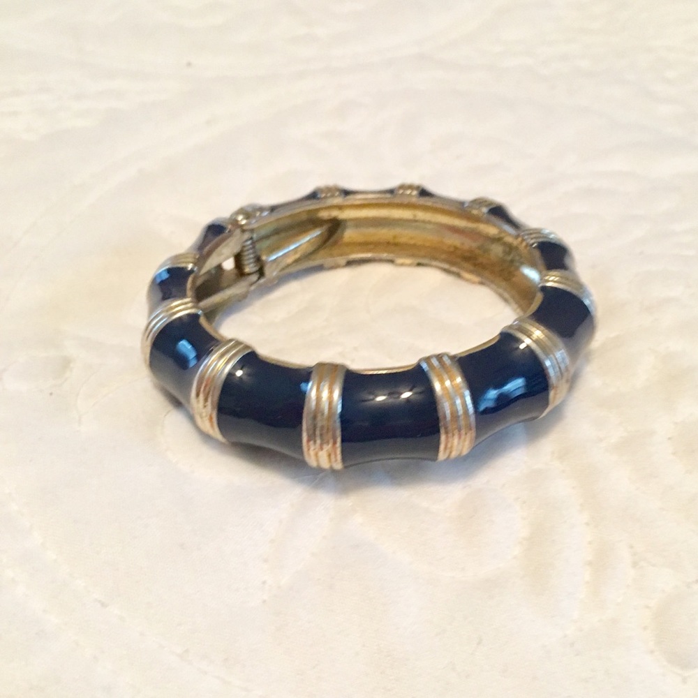 J. Crew bamboo bangle in navy